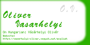 oliver vasarhelyi business card